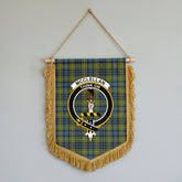 McClellan Ancient Tartan Crest Wall Hanging Banner - Wood Pole